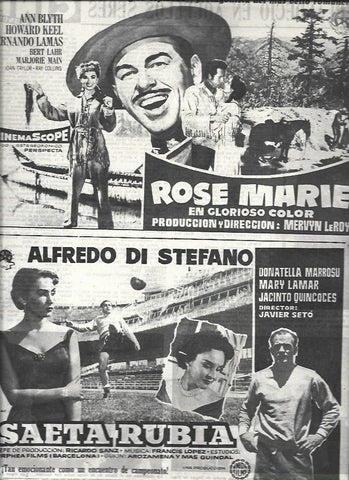 LAMINA 32704: Anuncio de Rose Marie y de Saeta rubia