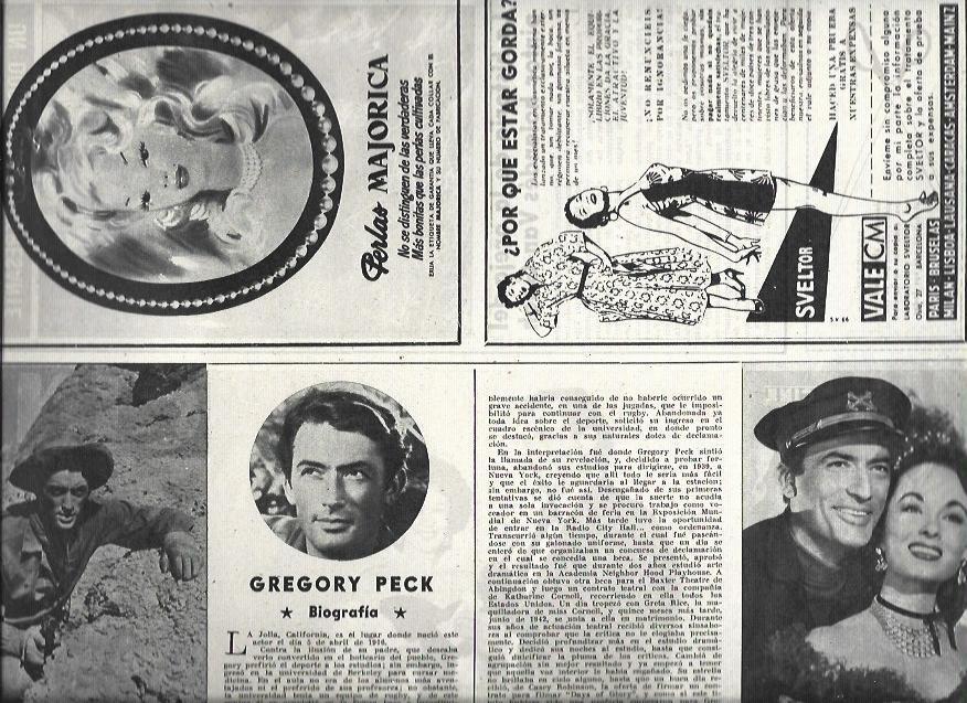 LAMINA 32702: Biografia de Gregory Peck