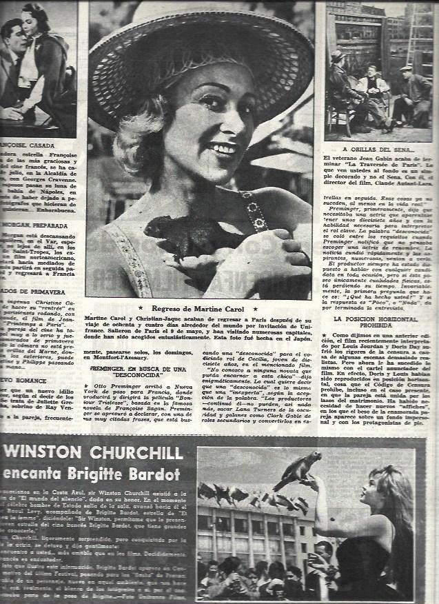 LAMINA 32688: Martine Carol y Brigitte Bardot