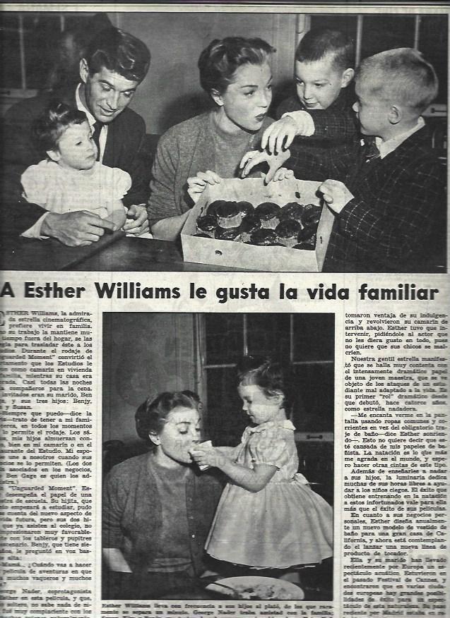 LAMINA 32732: Esther Williams en familia