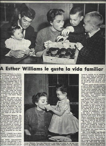 LAMINA 32732: Esther Williams en familia