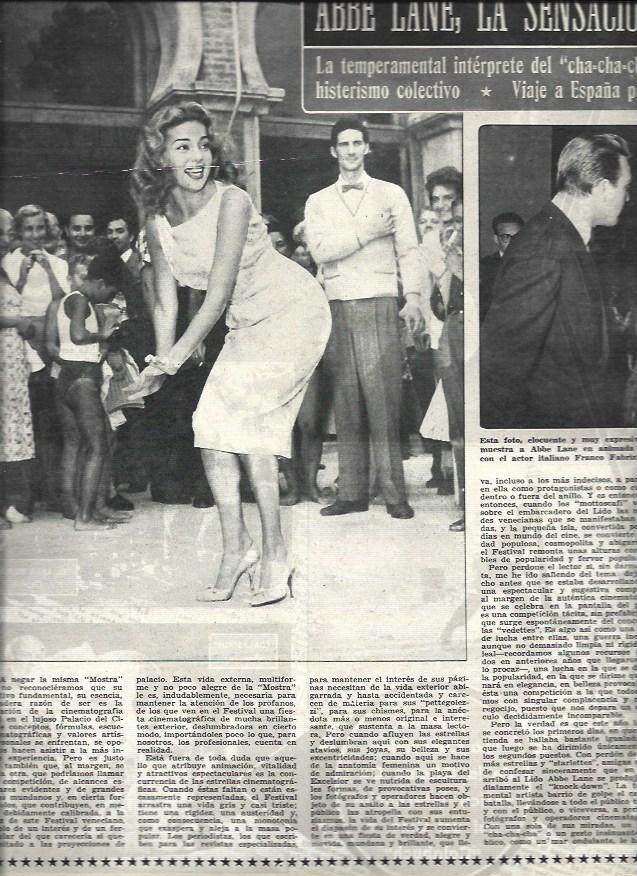 LAMINA 32719: Abbe Lane en España