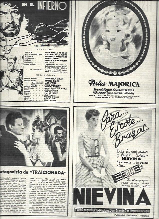 LAMINA 32723: Publicidad de Embajadores en el infierno, Nievina y Perlas Majorica