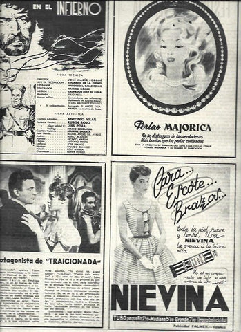 LAMINA 32723: Publicidad de Embajadores en el infierno, Nievina y Perlas Majorica