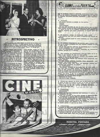 LAMINA 32626: Carmen Sevilla y Sofia Loren recibiendo un premio