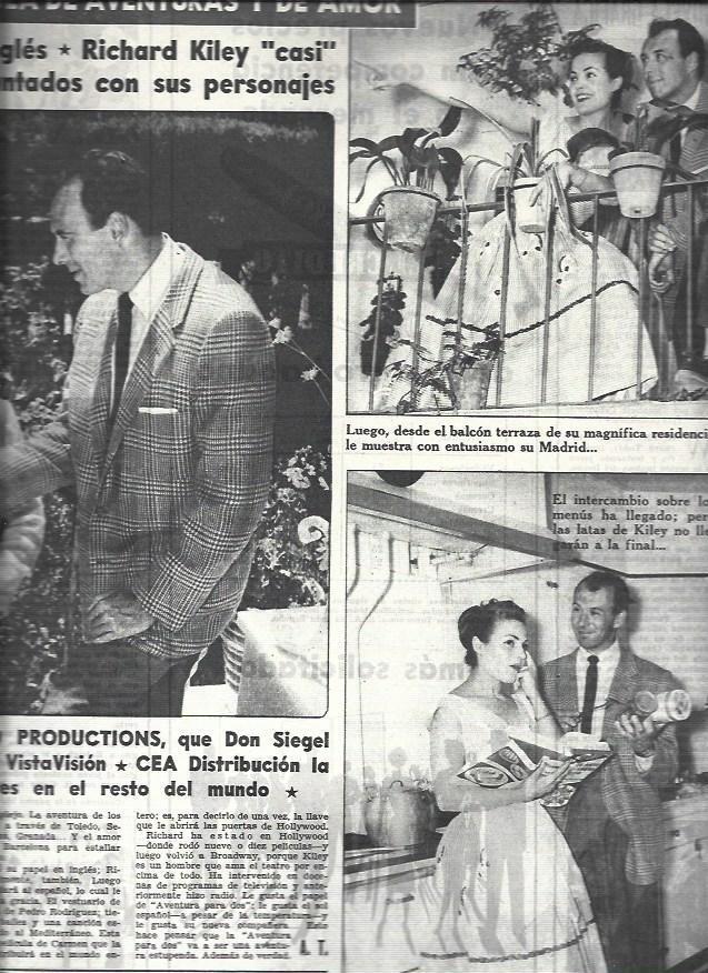 LAMINA 32619: Carmen Sevilla en Madrid con Richard Kiley