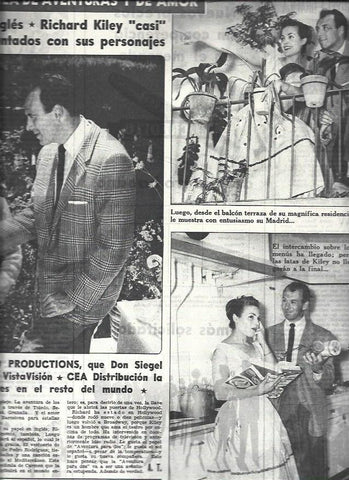 LAMINA 32619: Carmen Sevilla en Madrid con Richard Kiley