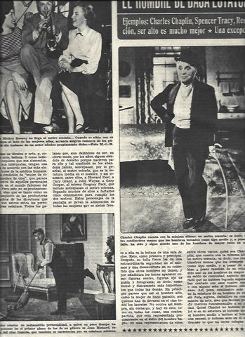 LAMINA 32604: Charles Chaplin y Mickey Roune
