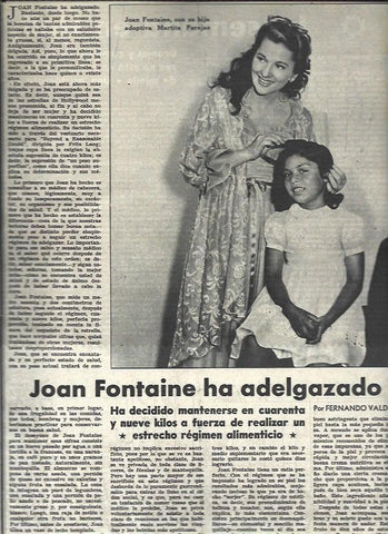 LAMINA 32606: Joan Fontaine con su hija Martita