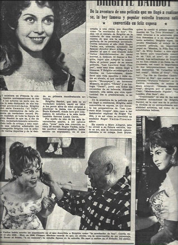 LAMINA 32608: Brigitte Bardot con Picasso