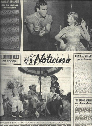 LAMINA 32611: Marlon Brandon y rodaje de El cantor de Mexico