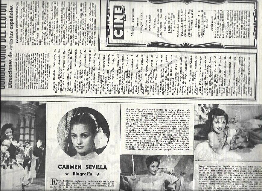 LAMINA 32659: Biografia de Carmen Sevilla