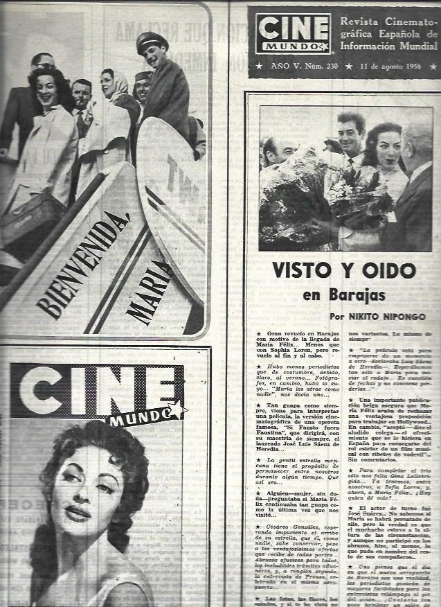 LAMINA 32662: Maria Felix en Barajas