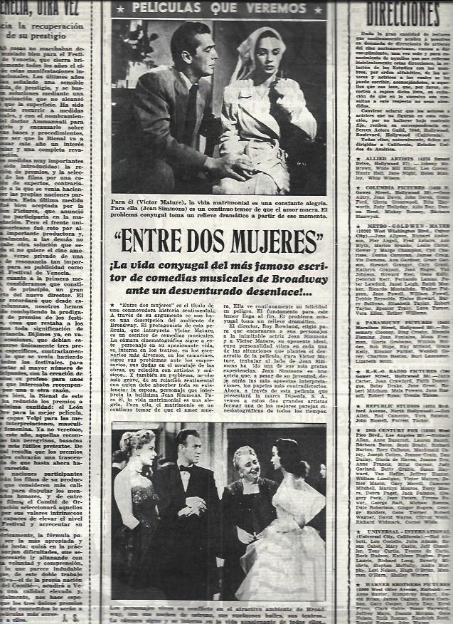 LAMINA 32668: Anuncio de Entre dos mujeres