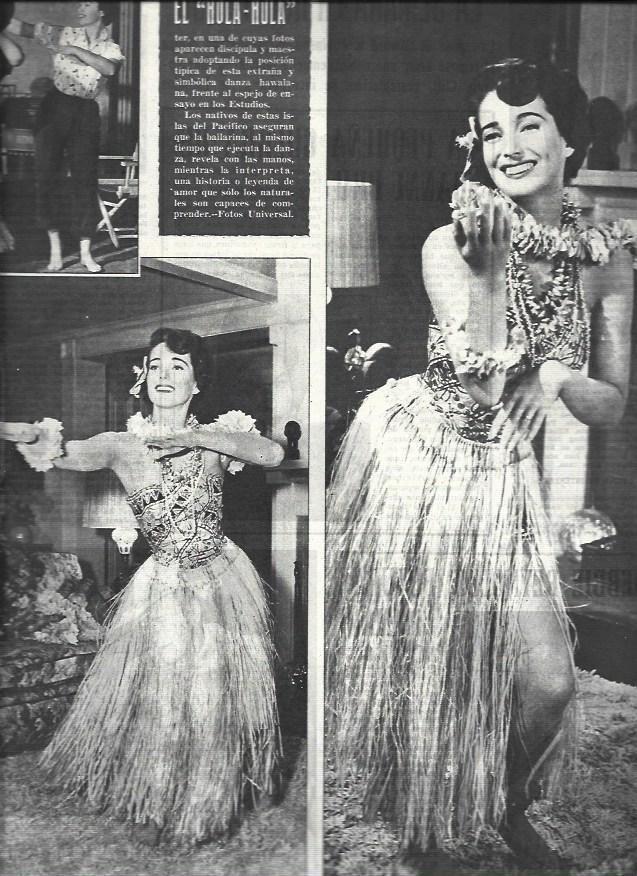 LAMINA 32655: Julia Adams bailando hula hula