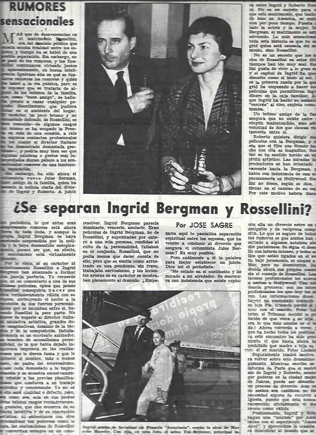 LAMINA 32653: Ingrid Bergman y Rossellini