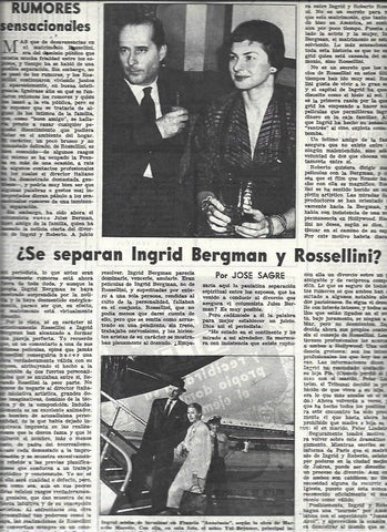 LAMINA 32653: Ingrid Bergman y Rossellini