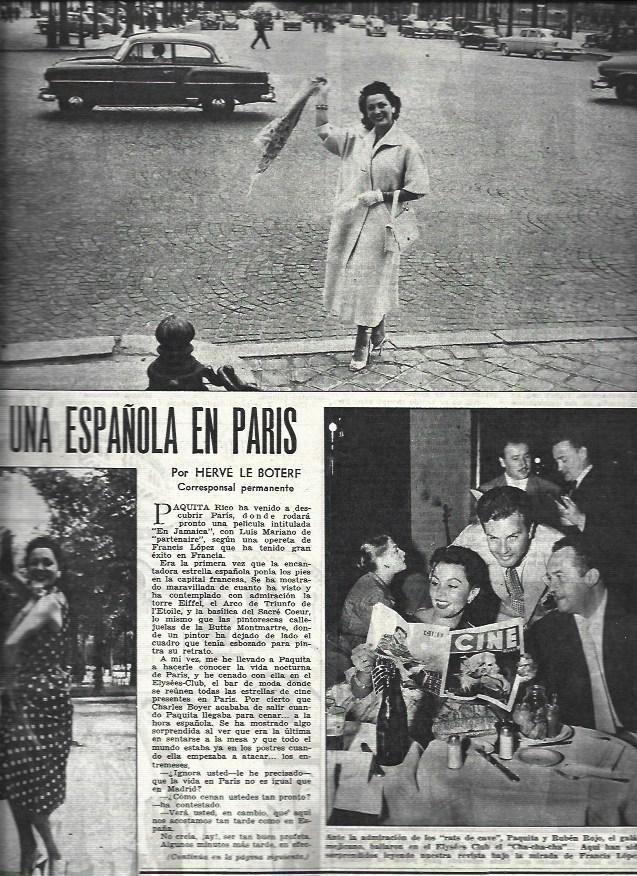 LAMINA 32641: Paquita Rico en Paris