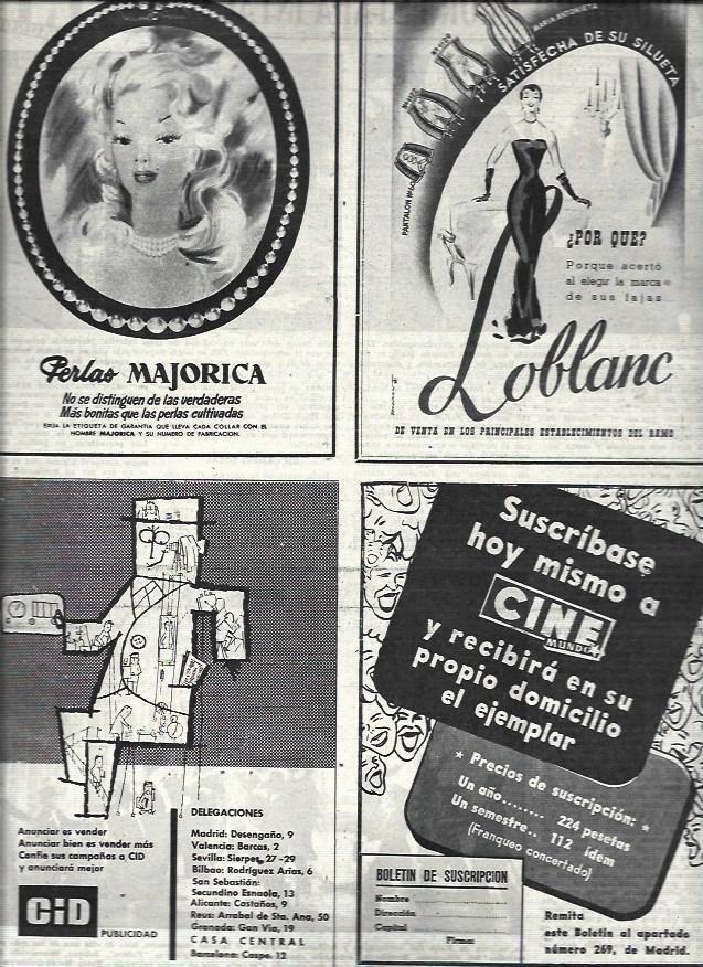 LAMINA 32646: Publicidad de Perlas Majorica, Loblanc y Publicidad Cid SA