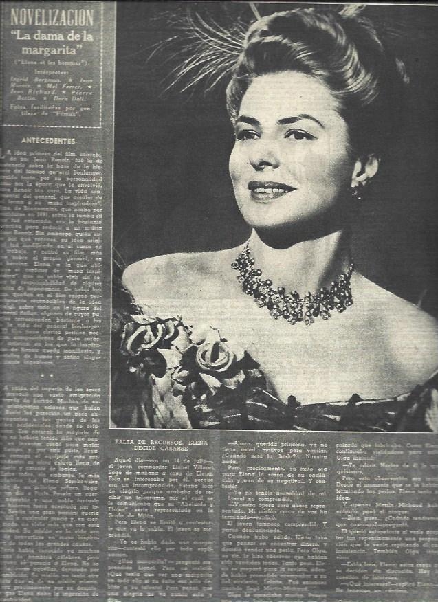 LAMINA 32839: Ingrid Bergman como La dama de la Margarita