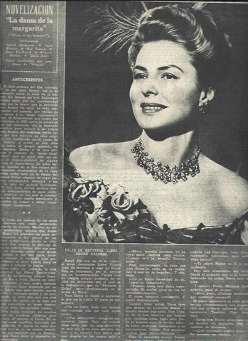 LAMINA 32839: Ingrid Bergman como La dama de la Margarita