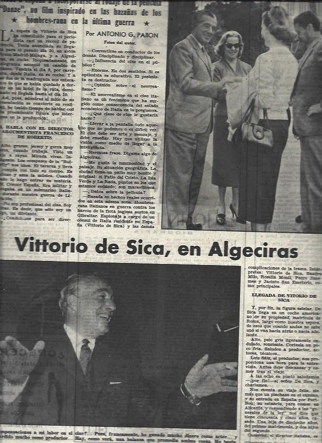 LAMINA 32828: Vittorio di Sica en Algeciras