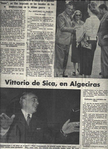 LAMINA 32828: Vittorio di Sica en Algeciras