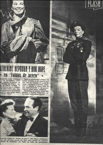 LAMINA 32871: Katherine Hepburn en Faldas de acero