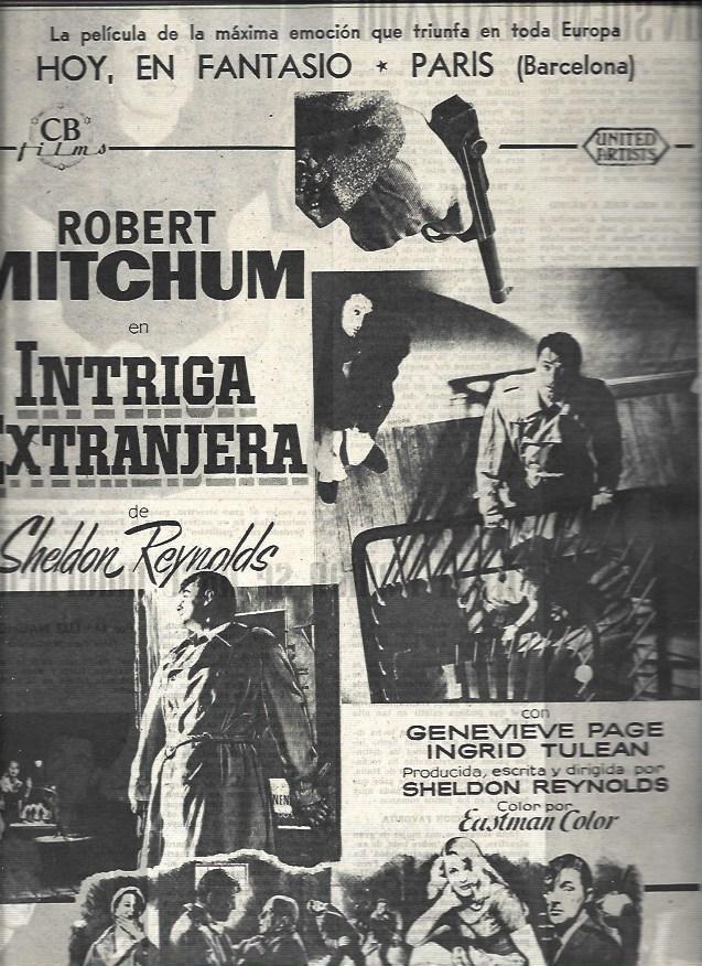 LAMINA 32879: Estreno en cine Fantasio de Barcelona de Intriga Extranjera