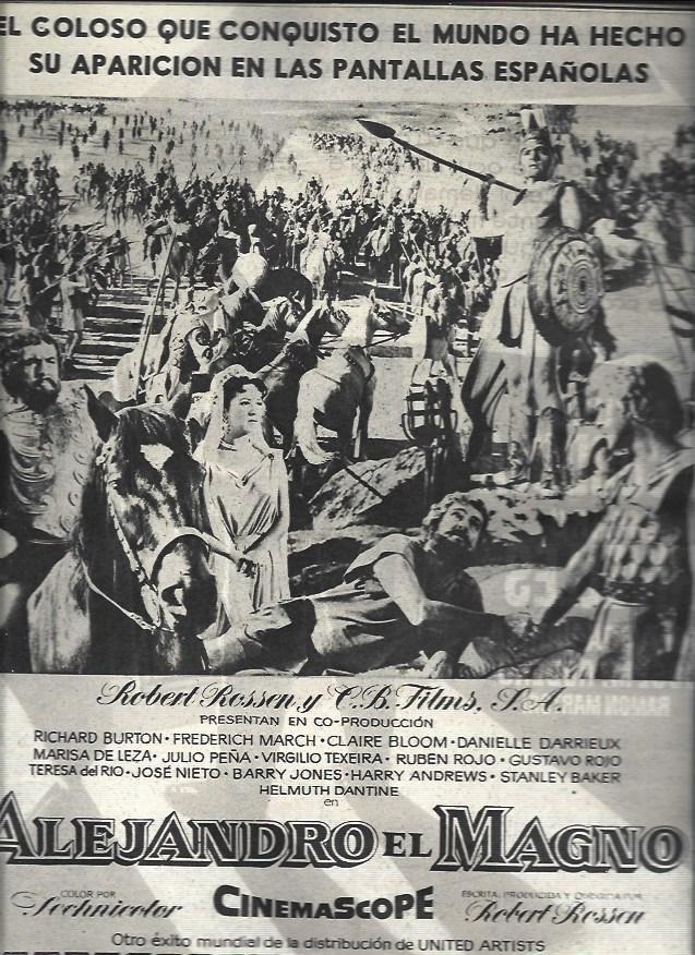 LAMINA 32883: Anuncio de Alejandro el Magno con Richard Burton
