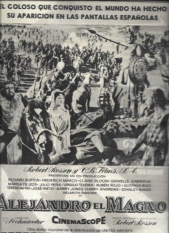 LAMINA 32883: Anuncio de Alejandro el Magno con Richard Burton