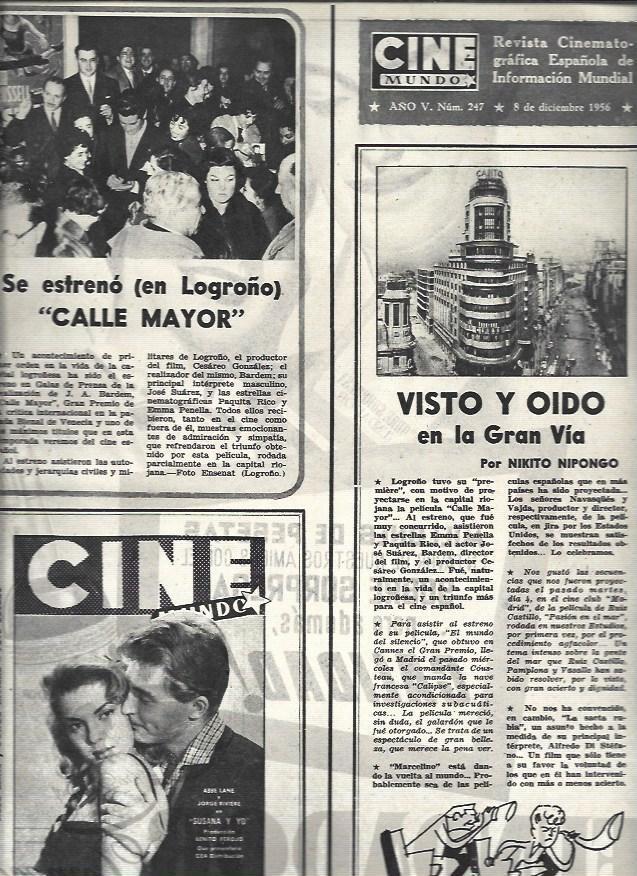 LAMINA 32856: Estreno en Logroño de Calle Mayor