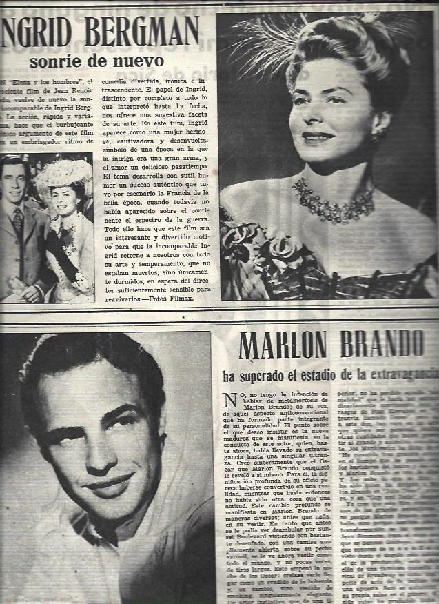 LAMINA 32857: Ingrid Bergman y Marlon Brando