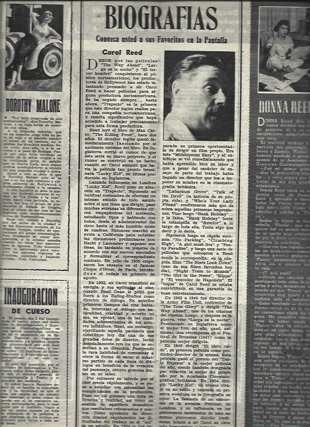 LAMINA 32814: Biografia de Carol Reed