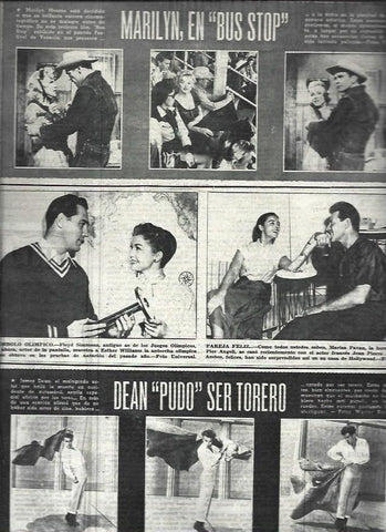 LAMINA 32762: James Dean y Marilyn Monroe en Bus Stop