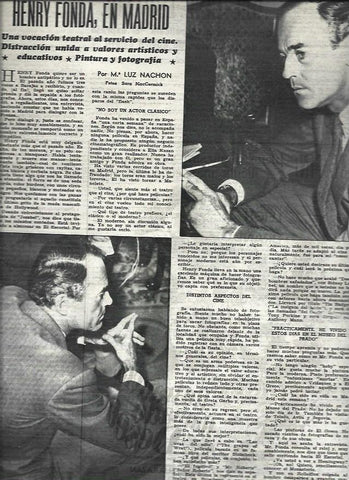 LAMINA 32754: Henry Fonda en Madrid