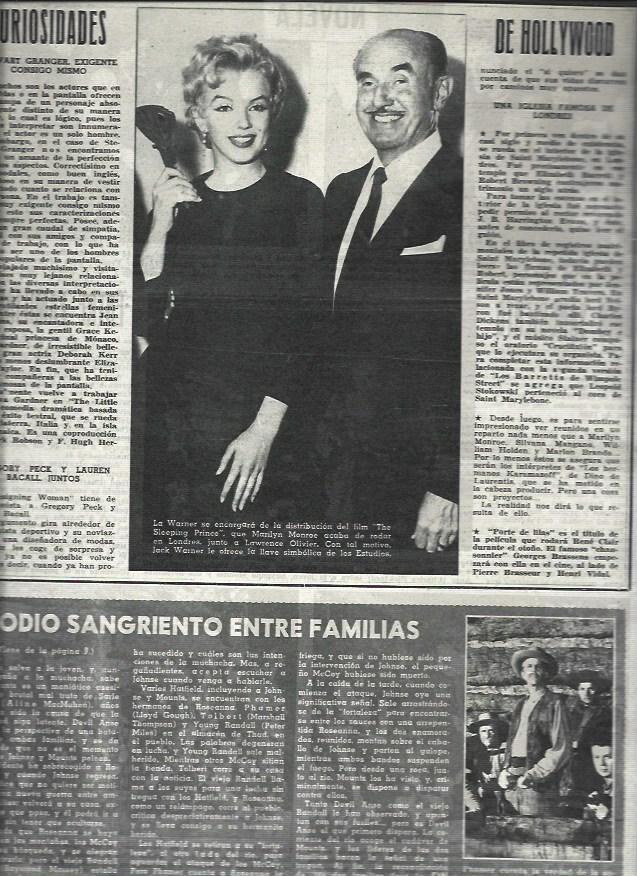 LAMINA 32756: Marilyn Monroe recibiendo la llave de Warner Studios