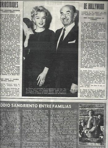 LAMINA 32756: Marilyn Monroe recibiendo la llave de Warner Studios