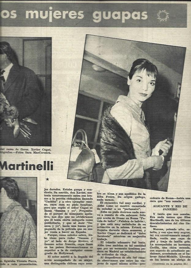 LAMINA 32805: Elsa Martinelli en Madrid