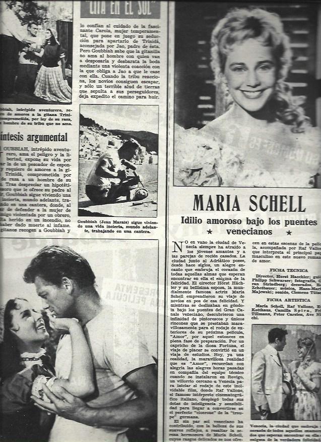 LAMINA 32796: Maria Schell y escenas de Cita en el Sol