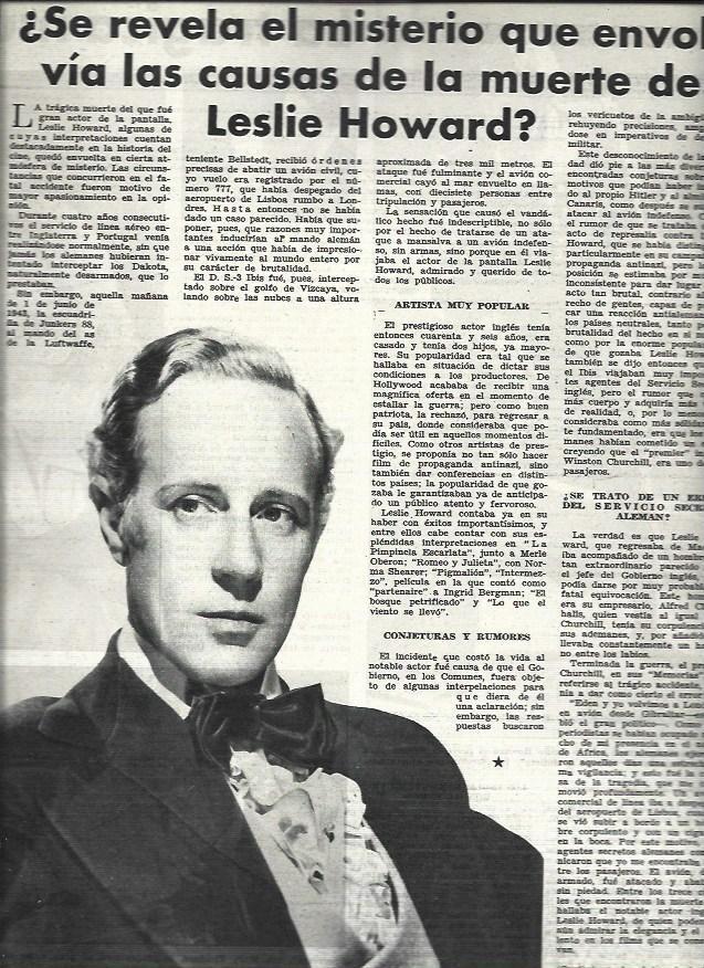 LAMINA 32793: Muerte de Leslie Howard