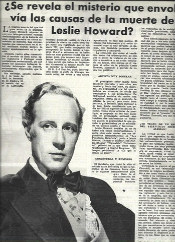 LAMINA 32793: Muerte de Leslie Howard
