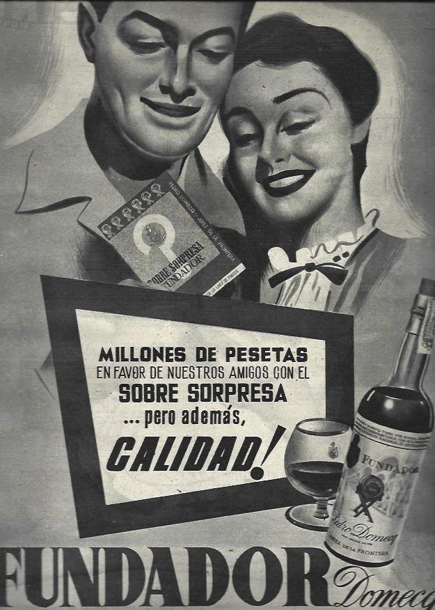 LAMINA 33170: Publicidad de Fundador Domecq