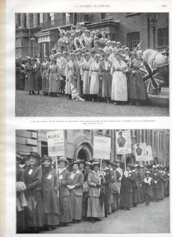 LAMINA V20923: Manifestacion de mujeres en Belfast pidiendo prohibir la venta de alcohol