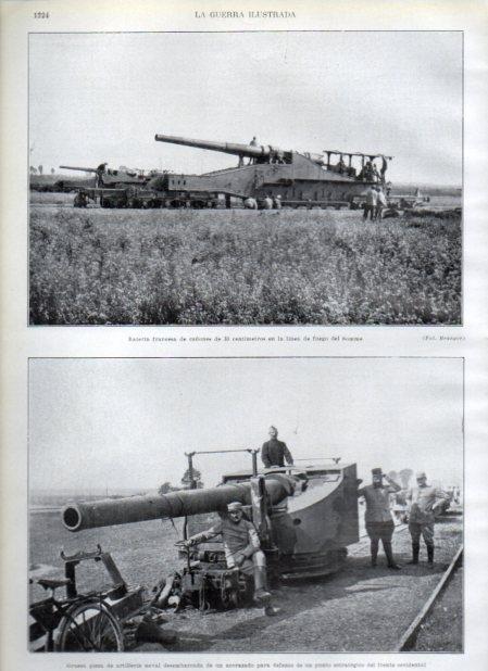 LAMINA V20915: Bateria francesa de cañones en el Somme