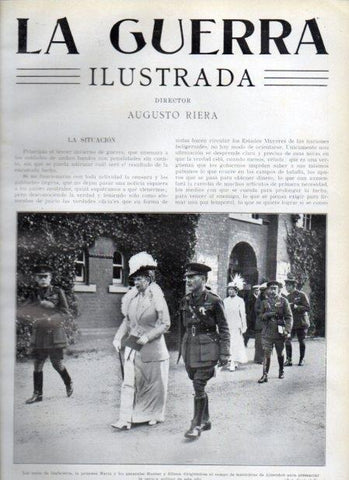 LAMINA V20914: Los reyes de Inglaterra dirigiendose al campo de maniobras de Aldershot