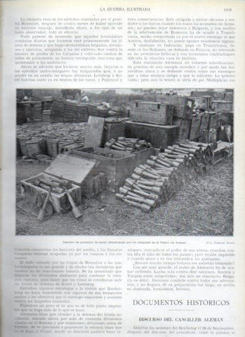 LAMINA V20904: Deposito de granadas de mano en el frente del Somme