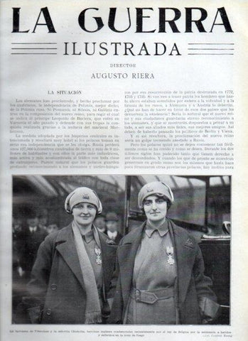 LAMINA V20928: Baronesa T'Serclaes y señorita Chisholm condecoradas