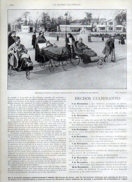 LAMINA V20929: Enfermeras y heridos paseando por Jardines de las Tullerias