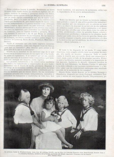 LAMINA V20953: Princesa Isabel de Windish-Graetz con sus hijos
